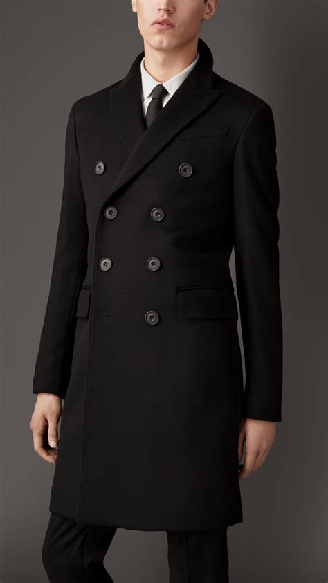 burberry black trench man|burberry men's overcoat.